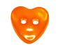 Mobile Preview: Kids buttons as hearts in orange 12 mm 0,47 inch
